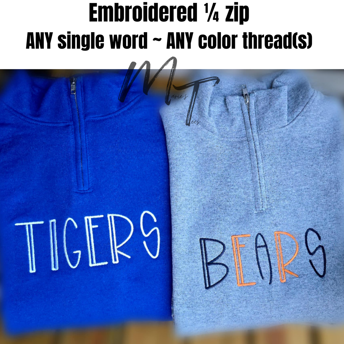Embroidered Quarter Zip