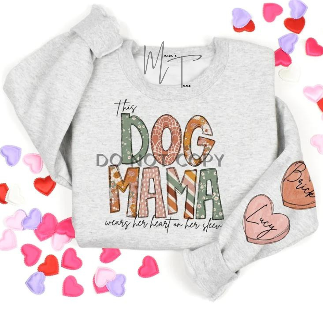 This mama wears her heart on her sleeve Boho-Personalized