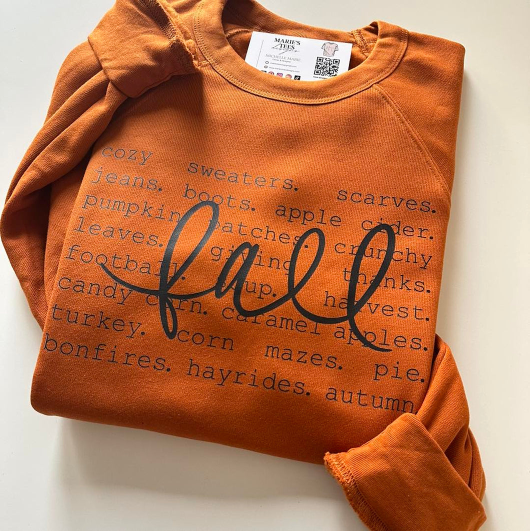Fall typography