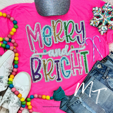 Load image into Gallery viewer, Merry and Bright Sequin Chenille Patch
