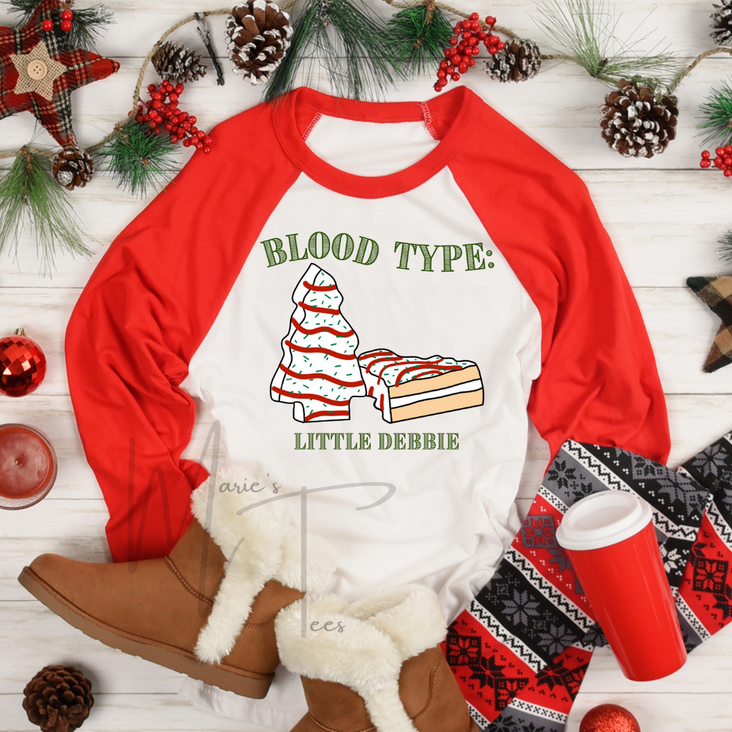 Blood Type Christmas Tree cakes