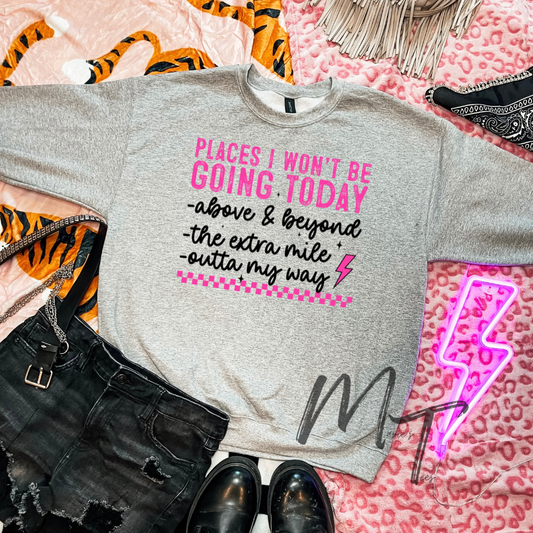 Places I wont be going