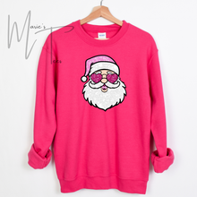 Load image into Gallery viewer, Pink Santa faux glitter
