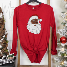 Load image into Gallery viewer, Faux glitter red santa
